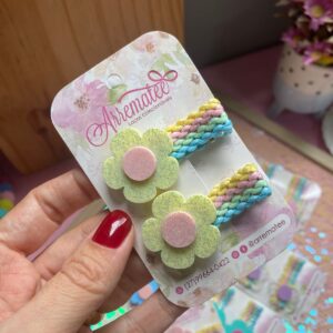 Duplinha Hair Clips - Flor Candy