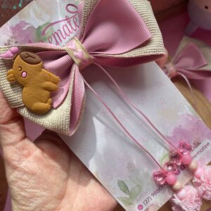 Laço Blanche com Aplique de Capivarinha