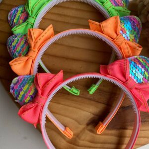 Arco Gatinha - Jeans Neon - Escolha a cor