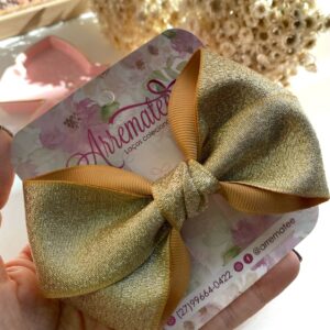 Laço Catherine Gliter - Dourado - Tamanho M ou G