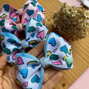 Laço Catherine Corações Candy - Tamanho M ou G