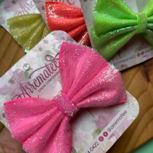 Laço Gliter Neon - Tamanho M ou G