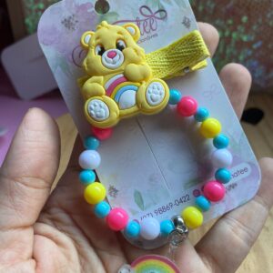 Kit Temático - Ursinho Amarelo - Hair Clips e Pulseira